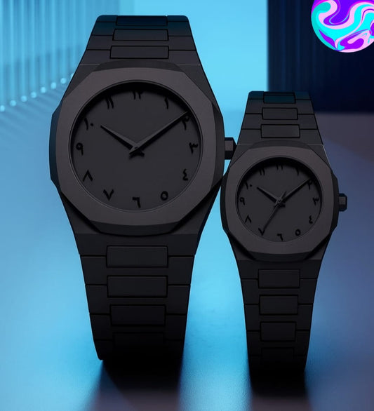 Couple Black Aura Watch